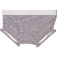 OPTIONS Men's Backless with Built-In Barrier/Support, Gray, Left-Side Stoma, Large 40-42  8093006LL-Each