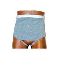 Men's Wrap/Brief with Open Crotch and Built-in Ostomy Barrier/Support Gray, Right-Side Stoma, Small 32-34  8093206SR-Each