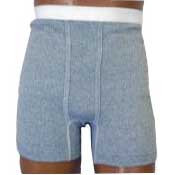 OPTIONS Men's Boxer Brief with Built-In Barrier/Support, Gray, Dual Stoma, Medium 36-38  8094006MD-Each