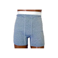 OPTIONS Men's Boxer Brief with Built-In Barrier/Support, Gray, Right-Side Stoma, Extra Small 28"-31"  8094006XSR-Each