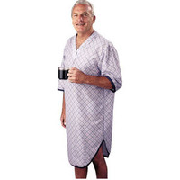 SleepShirt Men's Patient Gown, Blue Plaid, Small/Medium  84560BPSMMED-Each