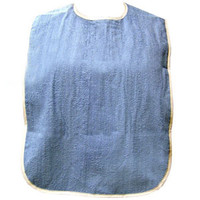 Adult Bib with Velcro Closure and Vinyl Backing, Blue, 18" x 30"  84M451830BSVS-Each