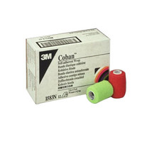 Coban Non-Sterile Self-Adherent Wrap 3" x 5 yds., Bright Color Assortment  881583N-Case