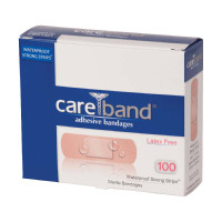 CareBand Waterproof Bandage Strip with Island Pad, 1" x 3-1/4"  ASOCBD1321012000-Box