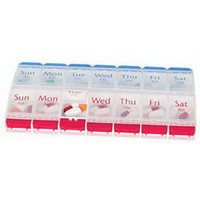 7-Day Push Button Pill Reminder 2" x 8-3/4" X-Large  AY67571-Each