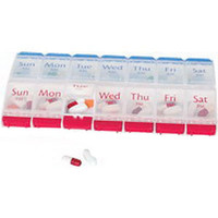 1-Day AM/PM Push Button Pill Reminder 4-1/2" x 8-3/4" X-Large  AY67585-Each