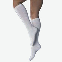 SensiFoot Knee-High Mild Compression Diabetic Sock Large, White  BI110833-Each