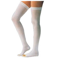 Anti-Embolism Thigh-High Seamless Elastic Stockings Medium Long, White  BI111456-Box