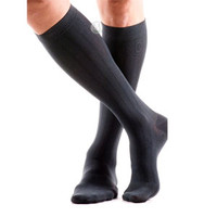 Men's CasualWear Knee-High 15-20mmHg Compression Socks Large, Black  BI113102-Each