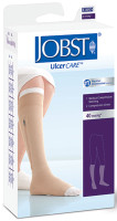 UlcerCare Zippered Knee-High 30-40mmHg Open Toe w/Liner Large, Beige  BI114522-Each