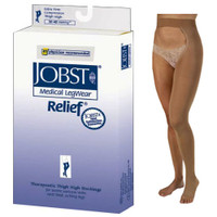 Relief Chap Style Compression Stockings, 30-40, Small, Open, Left Leg, Beige  BI114784-Each