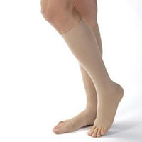 Knee-High Firm Opaque Compression Stockings Large, Black  BI115386-Each