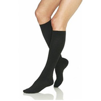 Knee-High Extra-Firm Opaque Compression Stockings Large, Black  BI115170-Each