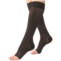 Opaque Knee-High Compression Stockings, Small, 15-20 mmHg, Classic Black  BI115335-Each