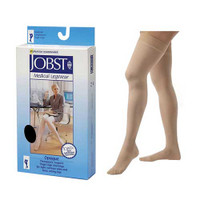 JOBST Opaque Thigh-High with Silicone Border, 30-40, Closed Toe, Honey, X-Large  BI115712-Each
