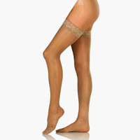 Ultrasheer Thigh-High with Lace Silicone Band, 15-20, Small, Closed, Espresso  BI119680-Each
