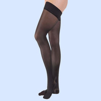 UltraSheer Thigh-High Compression Stockings with Silicone Dot Band, Large, 15-20 mmHg, Classic Black  BI119762-Each
