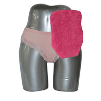 Quick Dry Pouch Cover, Fits Flange Opening of 3/4" to 21/4", Overall Length 9", Pink Terry Cloth