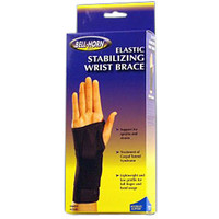 BellHorn Elastic Stabilizing Left Wrist Brace, Small, 51/2"  61/2" Wrist Circumference, Black