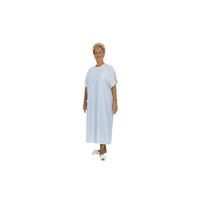 Standard Patient Gown, Mint, 41" L, Traditional Center Tie Style