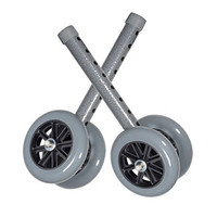 5" Bariatric Walker Wheels with Rear Glides