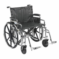 Sentra HD Wheelchair with Detachable Desk Arms and Swing Away Footrest, 24"