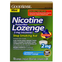 Nicotine Polacrilex Lozenge, 2 mg, Mint (72 Count)