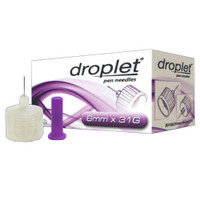  Droplet Pen Needles 29G x 12mm, 100ct Box, Adjustable