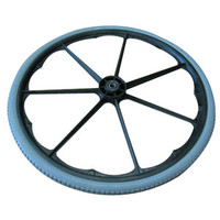 Composite Rear Wheel 24" x 13/8", Pneumatic with Flat Free Insert, 7/16" Axle