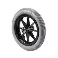 Composite Caster Wheel 8" x 1", Light Grey, Solid Rubber