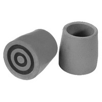 Rubber Cane Tip Package 1/2", Black