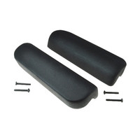 Fixed Height Conventional Desk Length Arm Pad Kit, Black Vinyl Upholstery