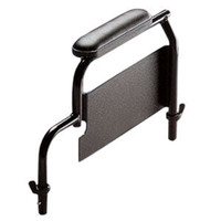 Fixed Height Conventional Desk Length Armrest Kit Left, Black Viny Upholstery, Chrome Finish
