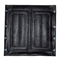 Back Upholstery, 24" W x 16" D Chair, Black Vinyl Upholstery