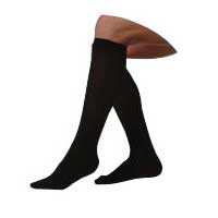 Juzo Soft Knee High with Silicone Border, 2030 mmHg, Full Foot, Regular, Black, Size 4