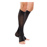 Juzo Soft KneeHigh with Silicone Border, 2030 mmHg, Short, Open, Black, Size 3