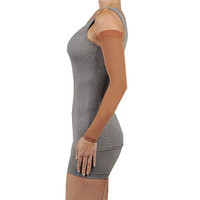 Juzo Soft Arm Sleeve with Silicone Border, 2030, Regular, Cinnamon, Size 1