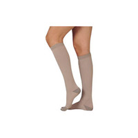 Juzo Silver Soft KneeHigh with Silicone Border, 3040 mmHg, Full Foot, Short, Beige, Size 4