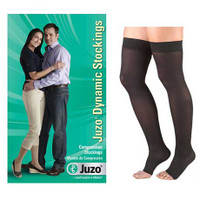 Dynamic ThighHigh with Silicone Border, 2030, Open, Black, Size 2