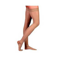 Basic ThighHigh with Silicone Border, 2030, Full Foot, Beige, Size 4