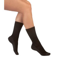 Silver Sole Support Sock,1216mmhg,Med,Crew,Black
