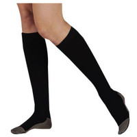 Silver Sole KneeHigh Socks, 1216, Black, XLarge