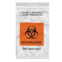 Biohazard Bag, 2 mL, 6 x 9, Orange