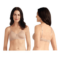 Amoena Kelly WireFree Bra, Soft Cup, Size 40D, Nude Ref