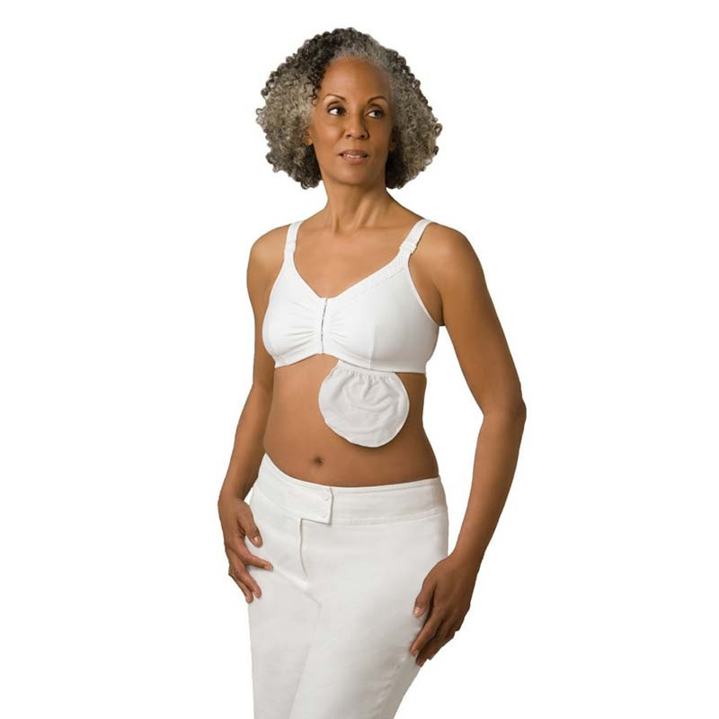 Amoena Hannah PostSurgical Bra Kit, Large, Size C/D, White Ref# 52160KLCDWH  - MAR-J Medical Supply, Inc.