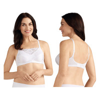Amoena Dorothy WireFree Bra, Soft Cup, Size 42A, White Ref