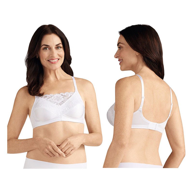 Amoena Isabel Camisole WireFree Bra Soft Cup, Size 42B, White Ref#  5211842BWH - MAR-J Medical Supply, Inc.