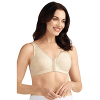 Amoena Greta WireFree Bra, Soft Cup, Front and Back Closure, Size 40D, Pearl Beige Ref# 5212440DPB