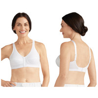 Amoena Greta WireFree Bra, Soft Cup, Front and Back Closure, Size 40C, White Ref# 5212440CWH