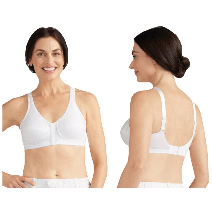 Amoena Greta WireFree Bra, Soft Cup, Front and Back Closure, Size